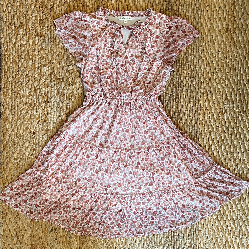 Floral Midi Dress in Pink by Indigo Rose